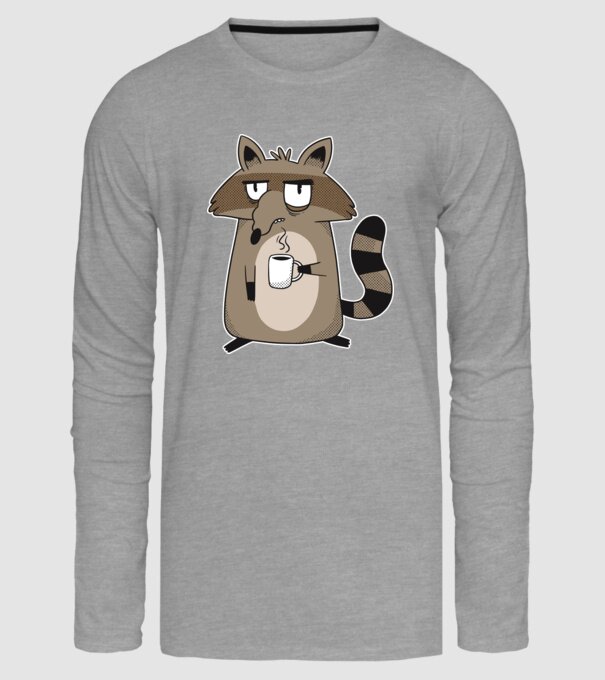 Raton cu cafea model gri pe tricou