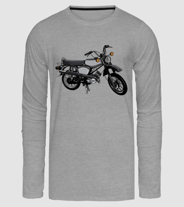 Motocicletă model gri pe tricou