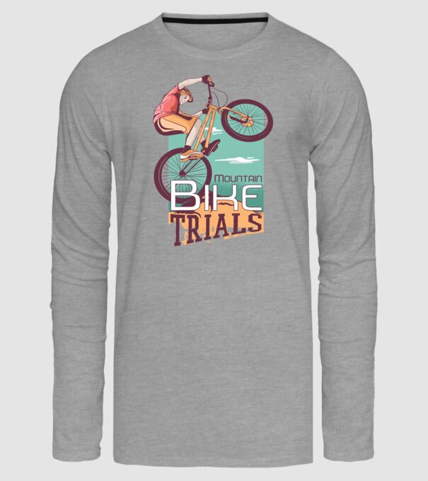 Truc Mountainbike model gri pe tricou