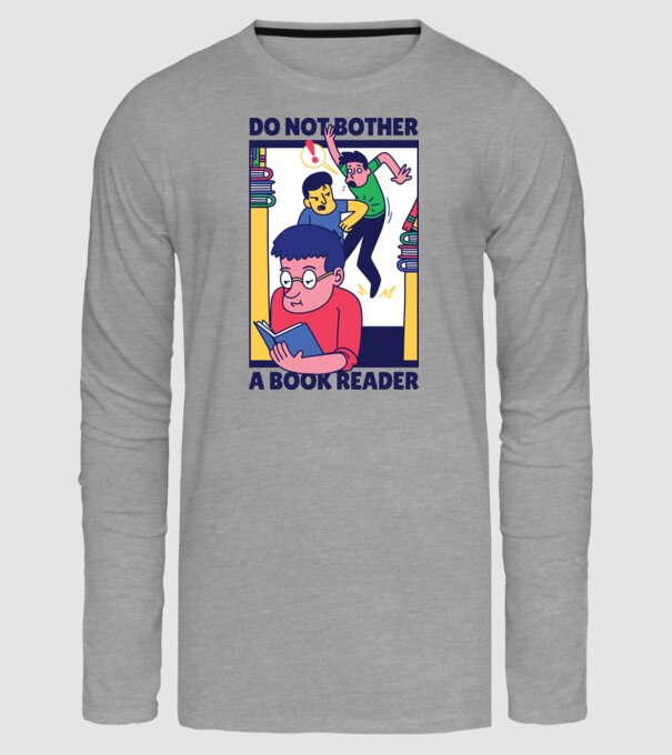 Nu mă deranja în timp ce citesc model gri pe tricou
