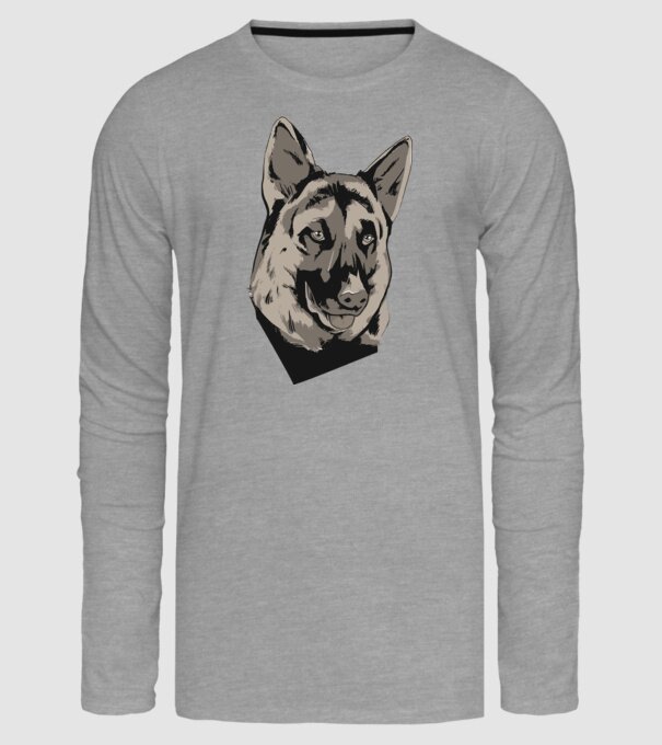 Ciobănesc german cap model gri pe tricou