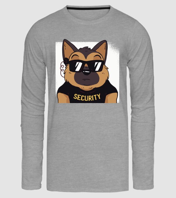 Ciobănesc german Security tricou amuzant cu Câine model gri pe tricou