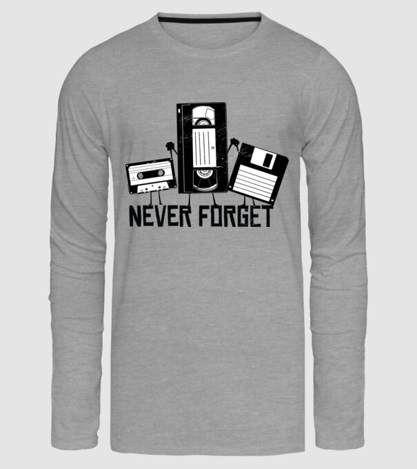 Never Forget model gri pe tricou