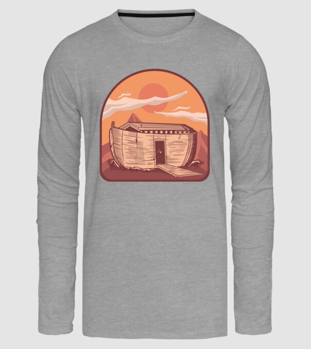 Arca lui Noe model gri pe tricou