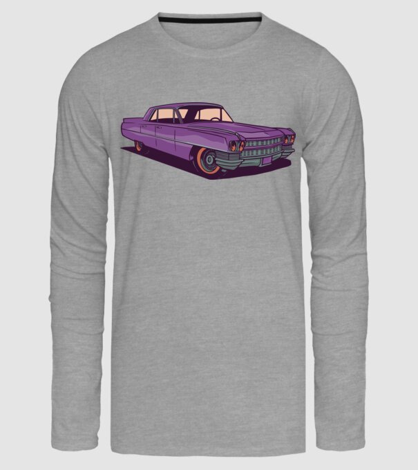 Mașină Old school model gri pe tricou