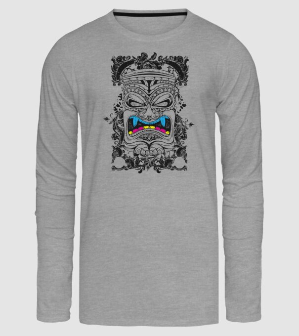 Stâlp totem antic model gri pe tricou
