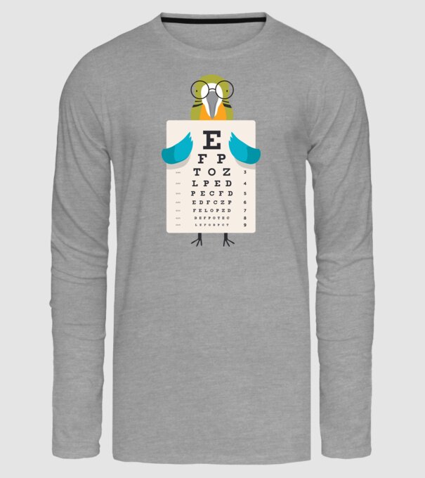 Oftalmolog papagal model gri pe tricou