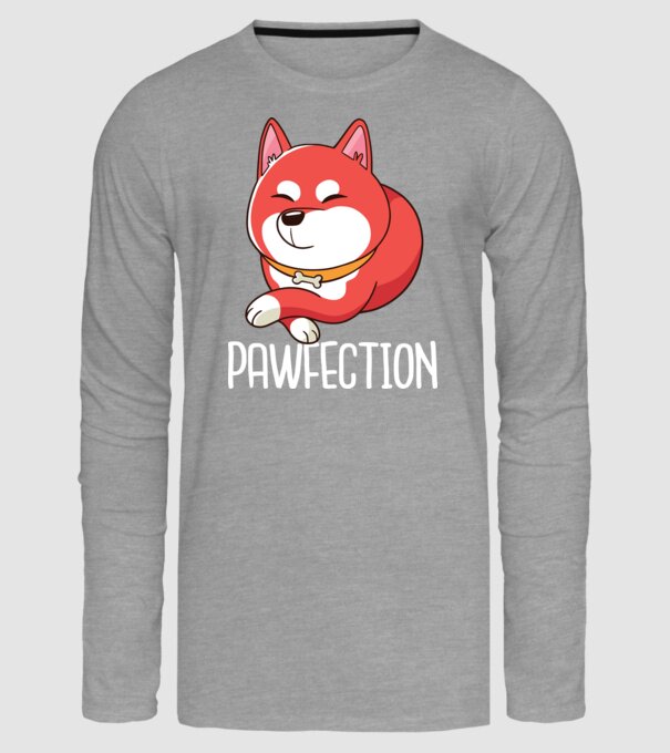 Pawfection Shiba Perfect model gri pe tricou