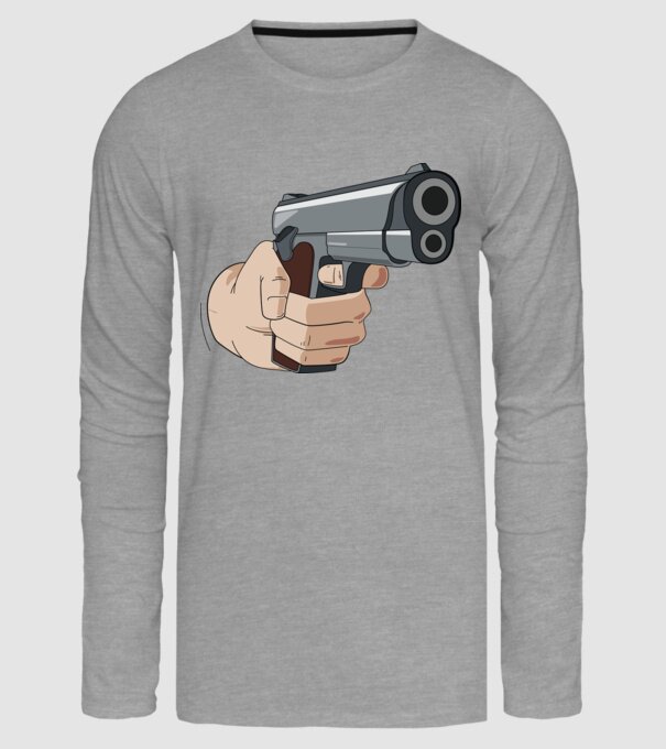 Pistol model gri pe tricou