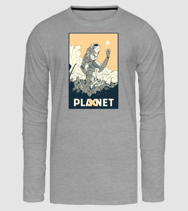 Planet X model gri pe tricou