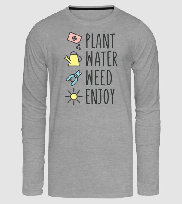Plant Water Weed Enjoy model gri pe tricou