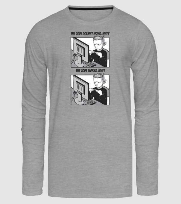 Programator Meme model gri pe tricou