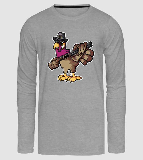 Shotgun Curcan model gri pe tricou