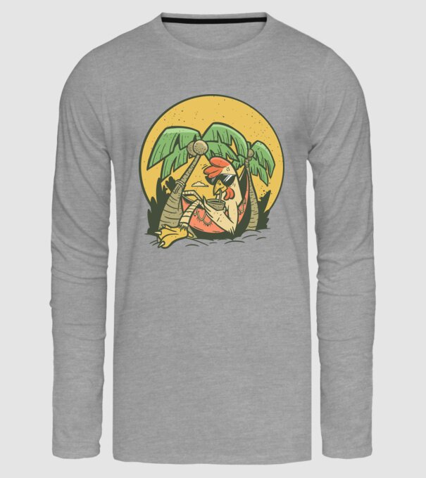 Pui relaxați model gri pe tricou