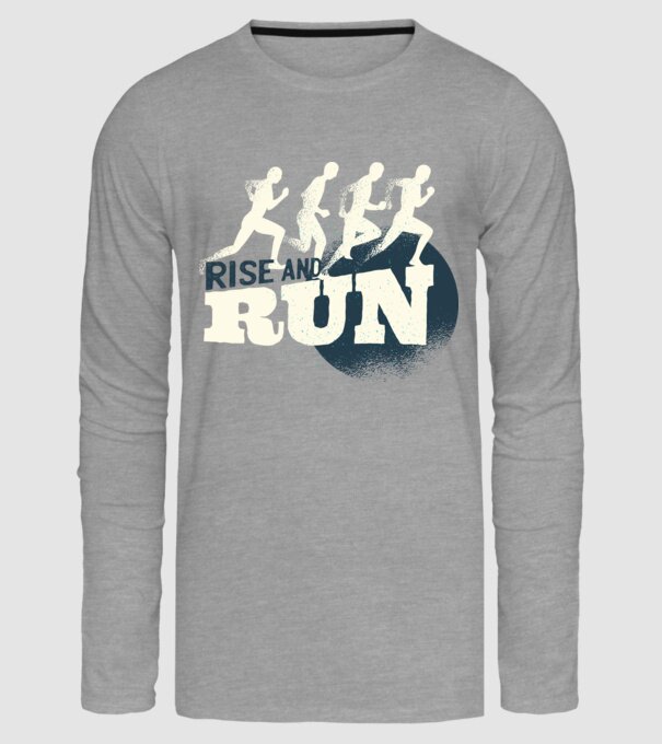 Rise and Run - Tricou pentru alergători model gri pe tricou