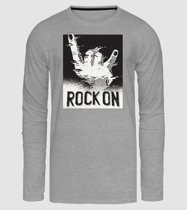 Rock On model gri pe tricou
