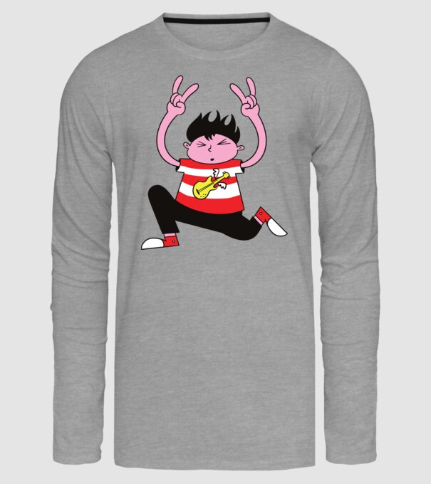 Băiat Rocker model gri pe tricou