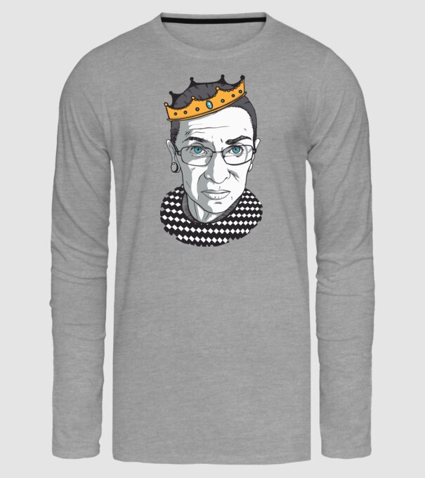 Ruth Bader Ginsburg model gri pe tricou