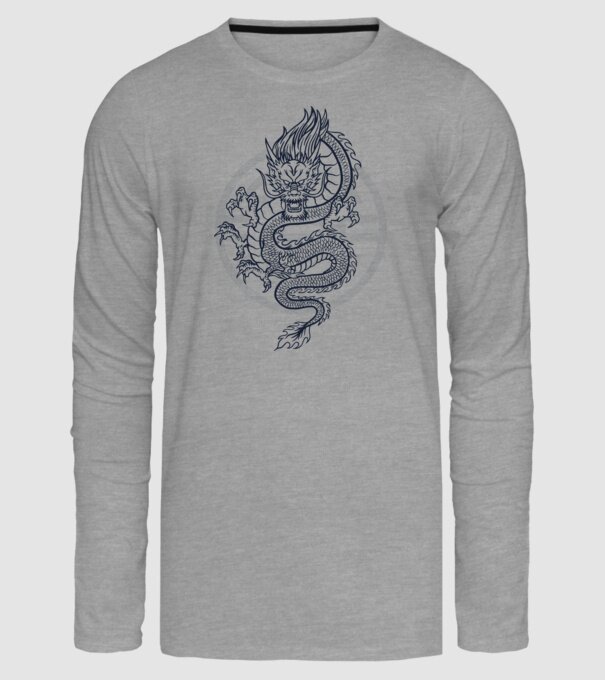 Dragon Tribal model gri pe tricou