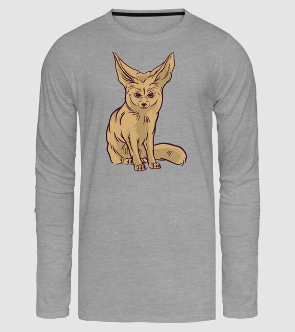Vulpe de deșert model gri pe tricou