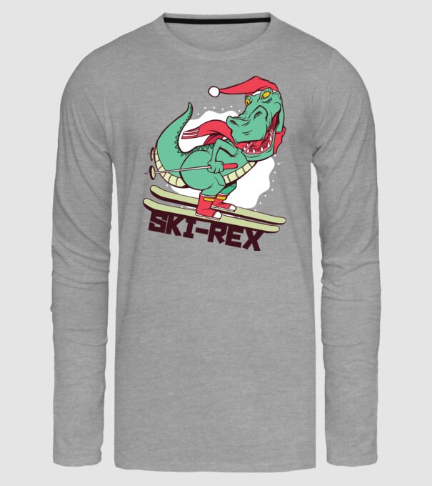 Ski Rex model gri pe tricou