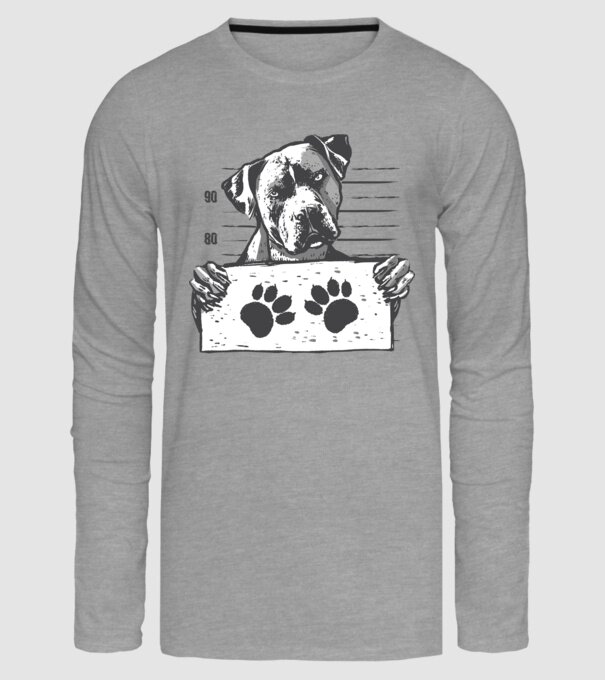 Staffordshire Terrier Închisoare model gri pe tricou