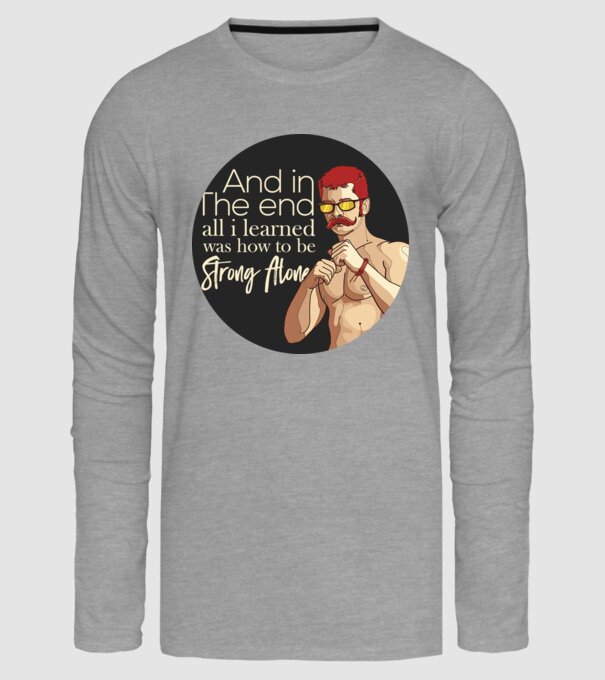 Strong alone model gri pe tricou