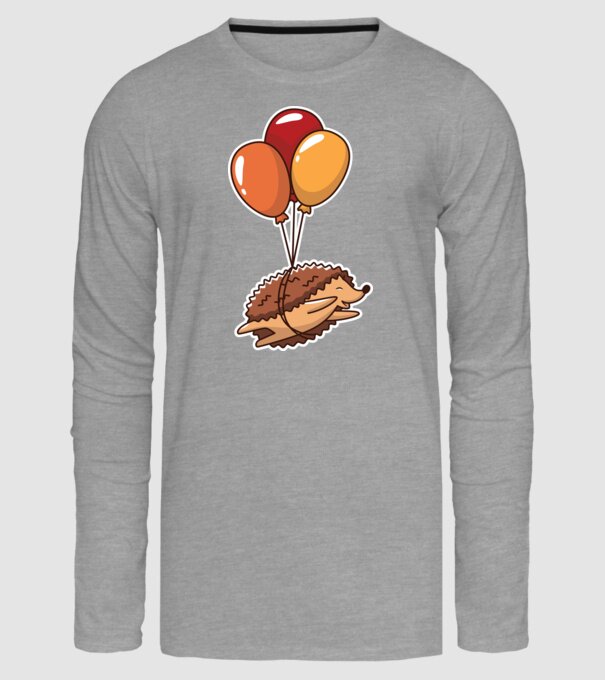 Arici cu balon model gri pe tricou
