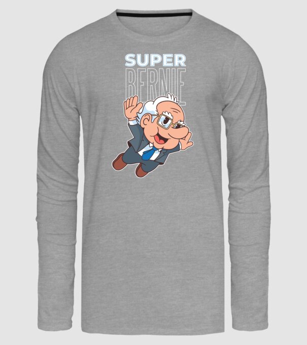 Super Bernie Sanders model gri pe tricou