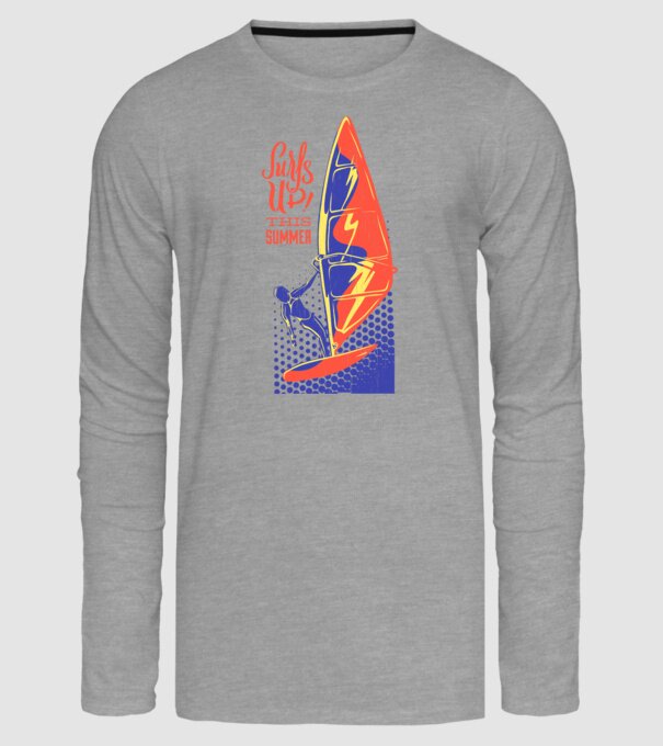 Surfs up this summer model gri pe tricou