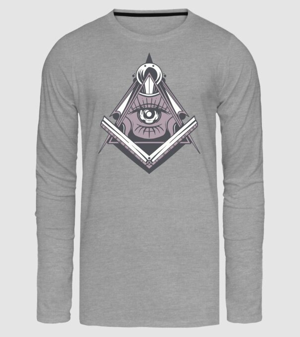 Masoni Illuminati model gri pe tricou