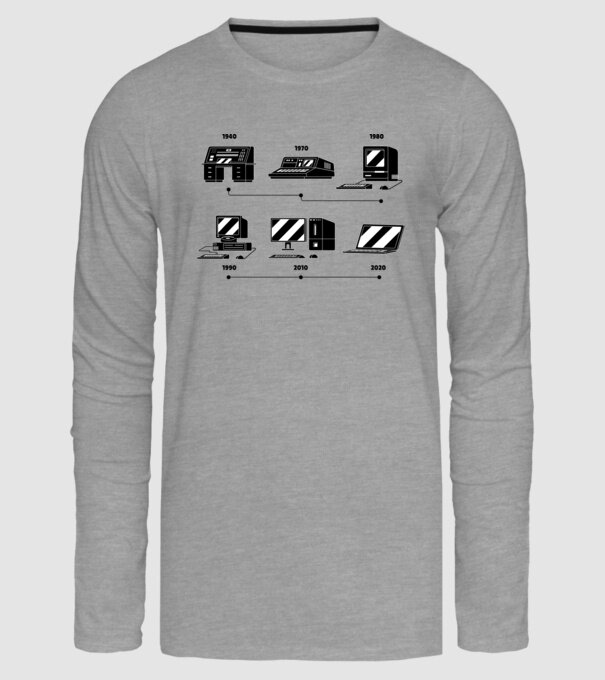 Evoluție Computer model gri pe tricou