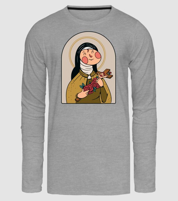 Sfânta Tereza model gri pe tricou