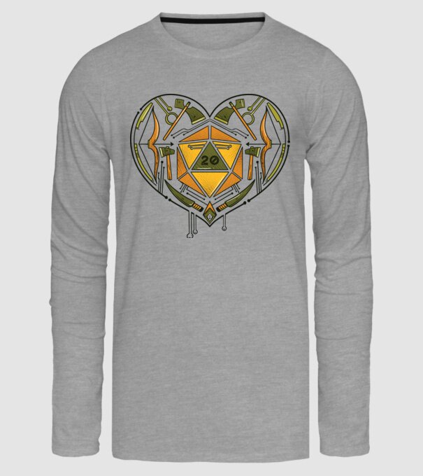 Joc de rol Dragoste model gri pe tricou