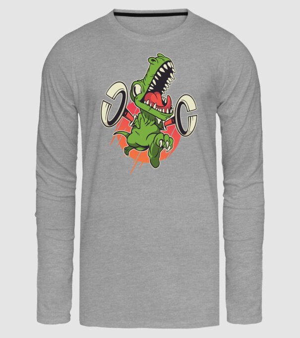 Dinozaur T-rex model gri pe tricou