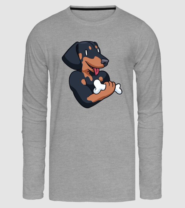Antrenament Teckel model gri pe tricou