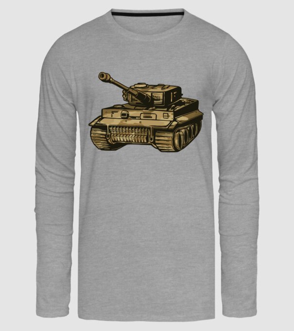Tanc Mașină de luptă model gri pe tricou