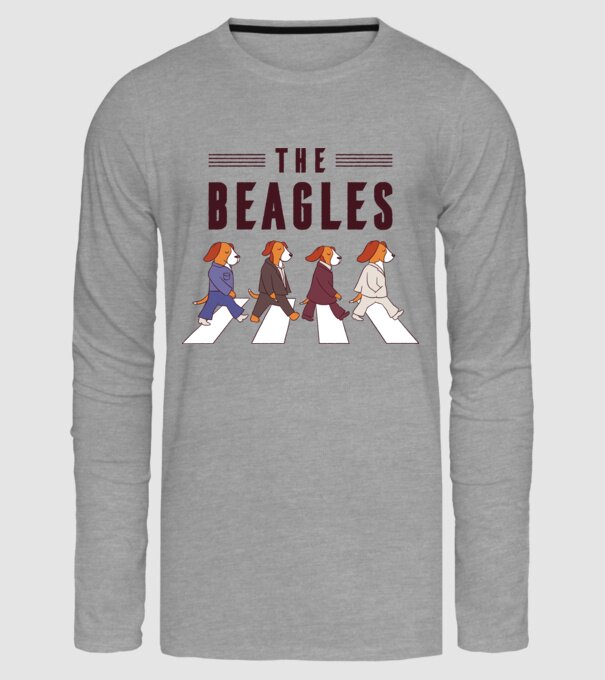 The Beagles model gri pe tricou