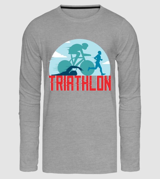 Triatlon Sport model gri pe tricou