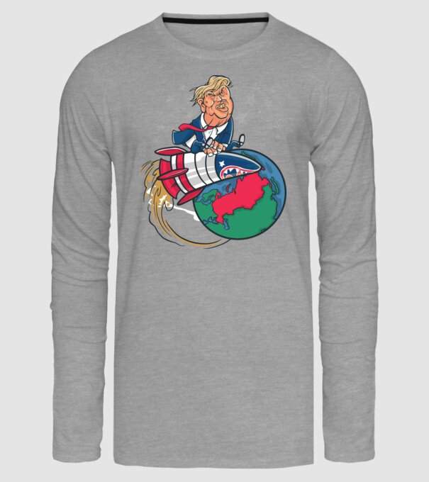 Trump bombă model gri pe tricou