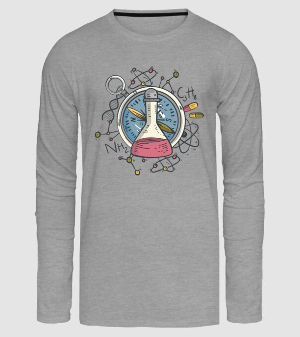 Științific - Chimie model gri pe tricou