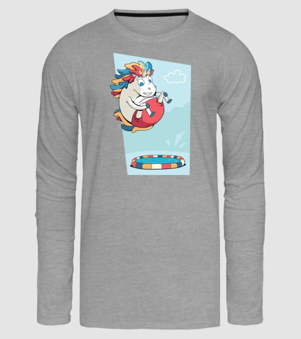 Bombă Unicorn model gri pe tricou