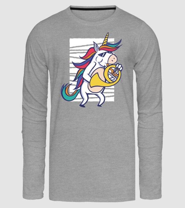 Unicorn Corn model gri pe tricou