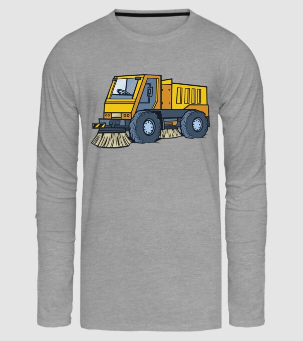 Camion spălare străzi model gri pe tricou