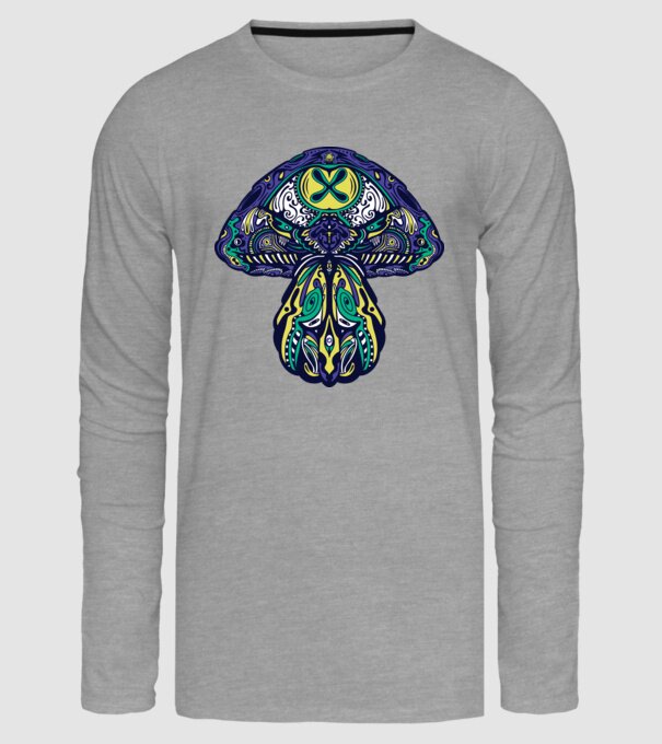 Ciupercă magică model gri pe tricou