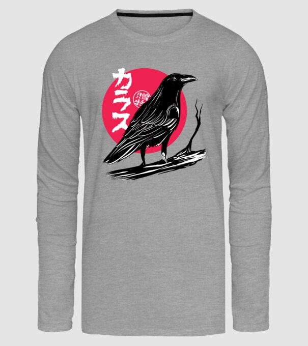 Cioară model gri pe tricou