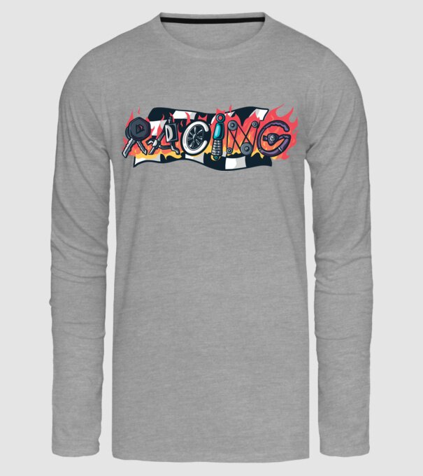 Cursă Racing model gri pe tricou