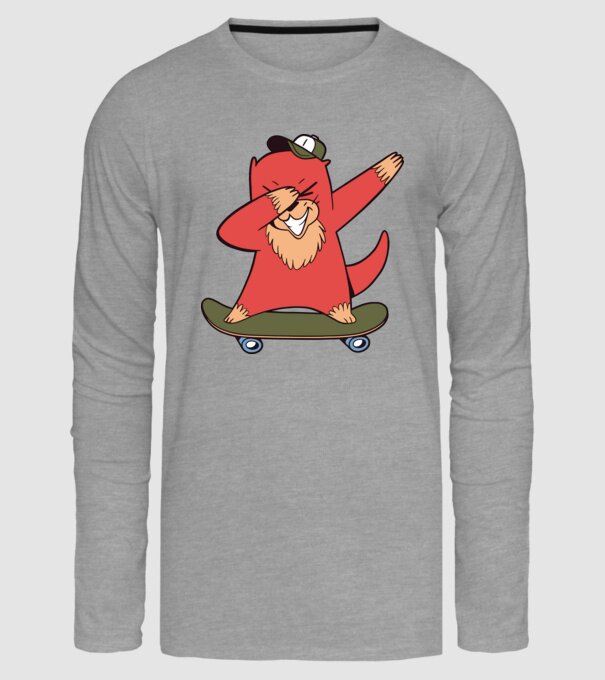 Vidră DAB model gri pe tricou