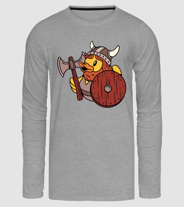 Rățușcă de cauciuc Viking model gri pe tricou