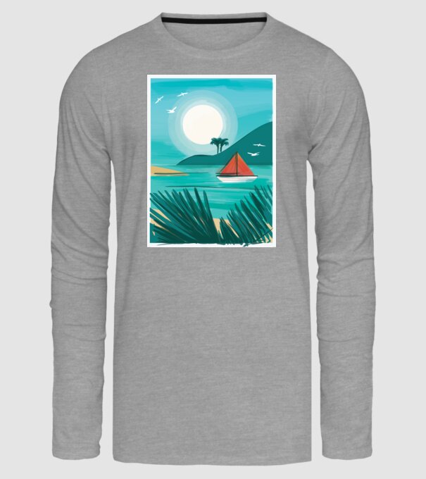 Navigație Pictură model gri pe tricou